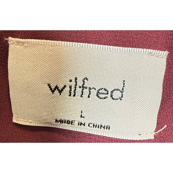 Wilfred Aritzia Daydreamer Pleated Burgundy Dress Mini L Classic Workwear - Picture 6 of 8